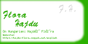 flora hajdu business card